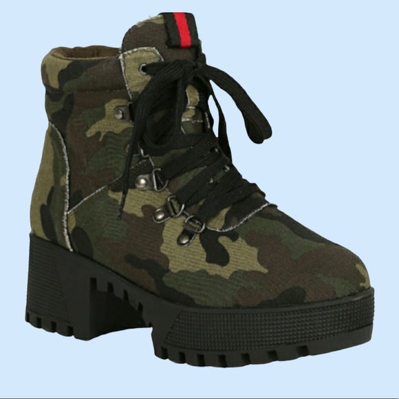 Pazzle Shoes - Pazzle Commander Combat Camouflage Rubber Lug Sole Boots